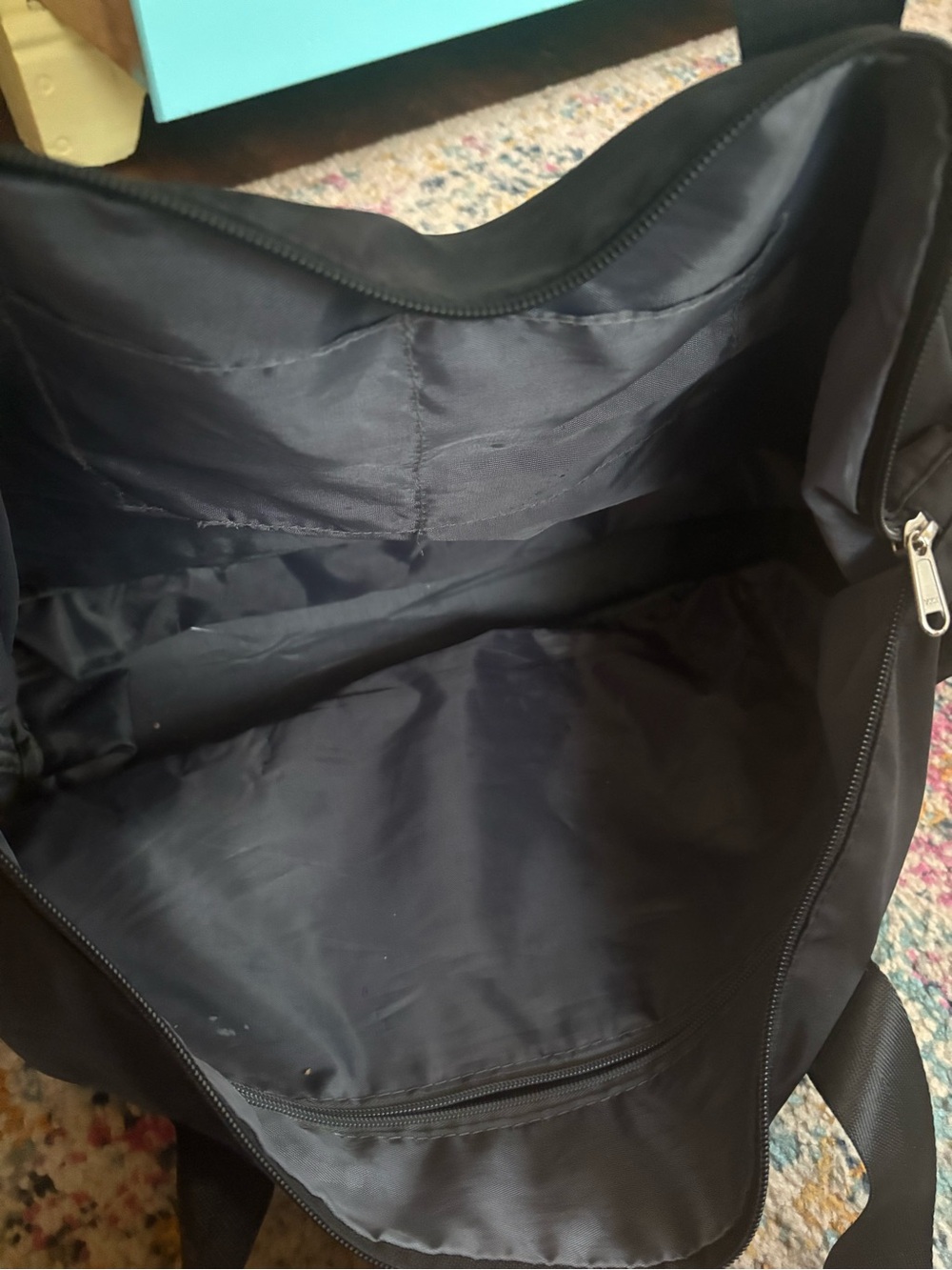 Foldie Black Travel Duffel Bag with Front Pocket - Picture 3 of 3